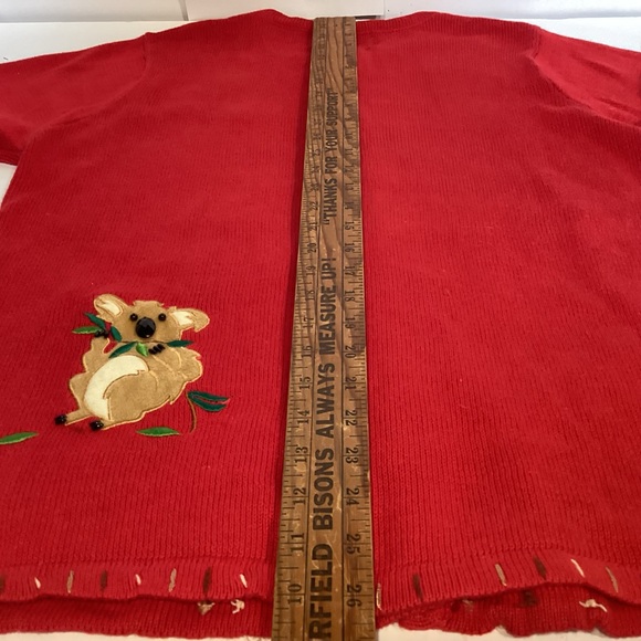 Quacker Factory Koala Bear Cardigan Sweater  Women’s size Medium - Picture 13 of 14